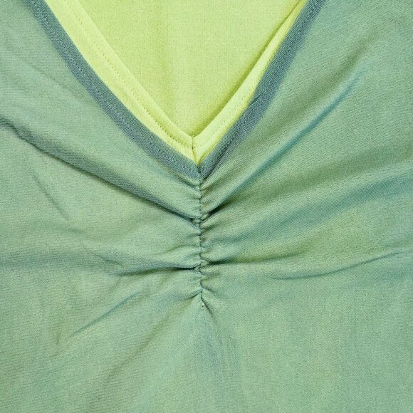 Venezia 14/16 Green Sleeveless Nylon & Polyester Ruched V-Neck Top - Picture 2 of 9